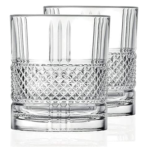 BREAZO Old Fashioned Whiskey Glasses Set of 6 Pcs Imported Transparent ...