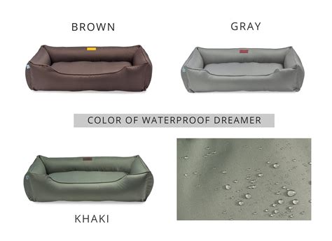 WATERPROOF Canvas Dog Bed for Road Trip, Outdoor Dog Bed With Raised ...