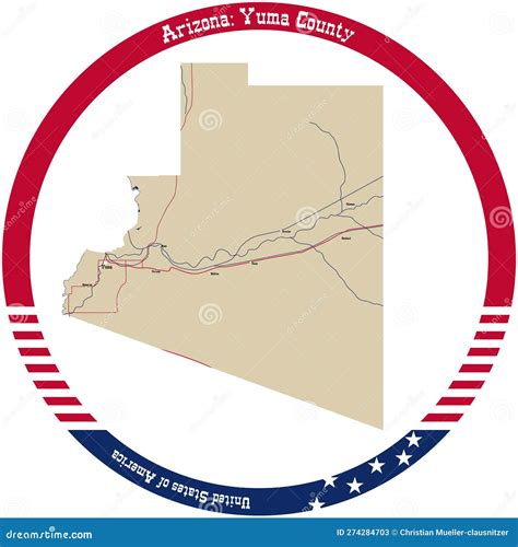 Yuma Arizona, USA Street Lights Map. Satellite View On Modern City At Night. Imitation Of Aerial ...