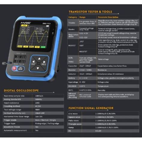 Advanced Handheld 3-in-1 Oscilloscope Multimeter