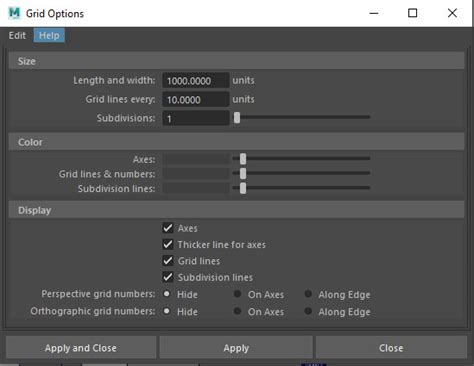 Image result for Maya Grid Options