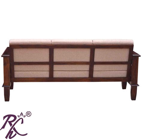 Solid Wood Magazine Holder Sofa 3 Seater - RAJ HANDICRAFT