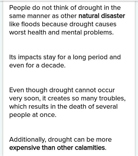Why were droughts a great calamity for the people ? - Brainly.in