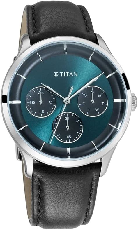 Titan Light Leathers Analog Green Dial Men's Watch-90125SL02 - Price ...
