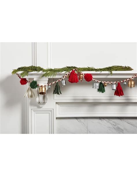 Mud Pie Christmas Garlands Tassel Bell Garland 60 Inch - Digs N Gifts