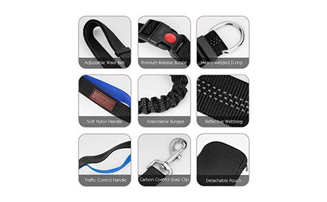 Emily Pets Retractable Hands Free Dog Leash with Dual Bungees for Dogs ...