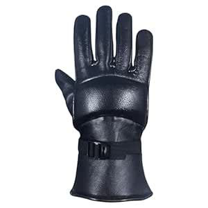 Wild-Maker Full finger Premium Leather Bike Gloves (Black) G : Amazon ...