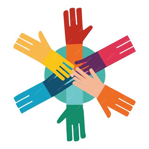 Premium Vector | Hands Together Unity and Solidarity Icons Vector ...