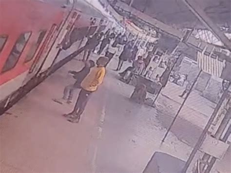 GRP constable saves passenger with CPR, video surfaces Man collapses at ...