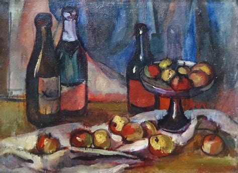 Biruta Baumane - Still life with apples 1961. Canvas, oil, 50x70 cm For ...
