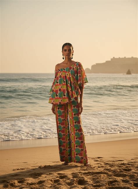 Noorain Multicolour Off-Shoulder Co-ord Set – thesaffronsaga