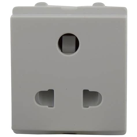 Schneider Electric Opale Plastic 6A 3 Pin Universal Socket with Shutter ...