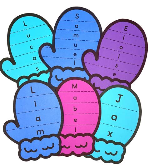 Winter Name and Scissor Craft - Ms. Stephanie's Preschool