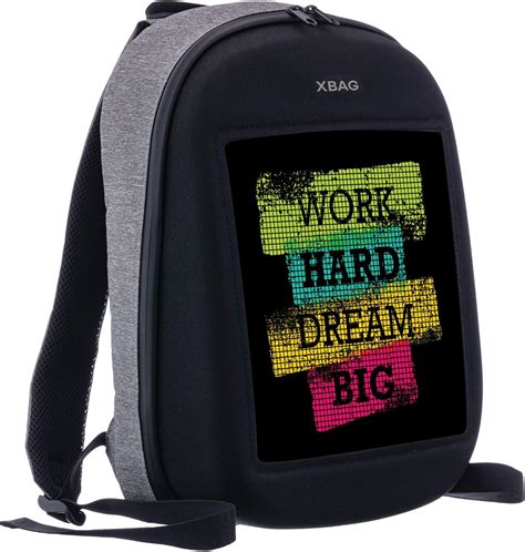 Buy XBAG LED Backpack Customizable Led Screen Hard Case Laptop Backpack ...