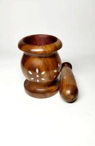 SMART KITCHEN Wooden Small Size Okhli Masher/Mortal/Pastel for Kitchen ...