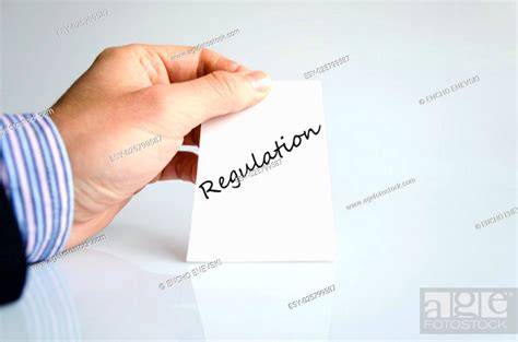 Regulation text concept isolated over white background, Stock Photo ...