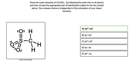 Answered: Draw the Lewis structure of CH;SO3 (by… | bartleby