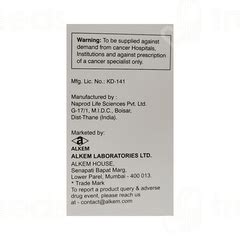 Alrubicin 50 Mg Injection 1 - Uses, Side Effects, Dosage, Price | Truemeds