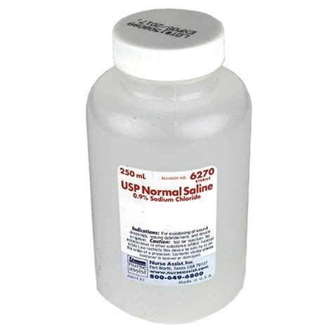 0.9% Sodium Chloride Sterile Saline 250ml : Amazon.in: Industrial ...