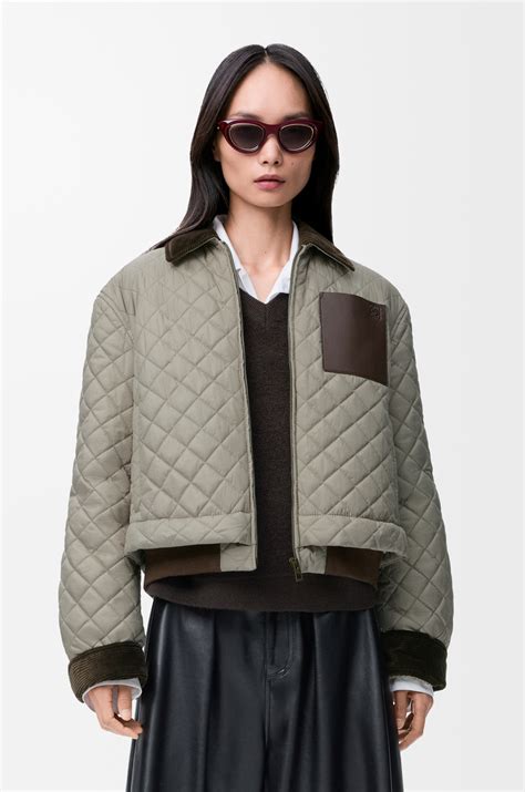 Short jacket in technical fabric Grey - LOEWE Europe official website