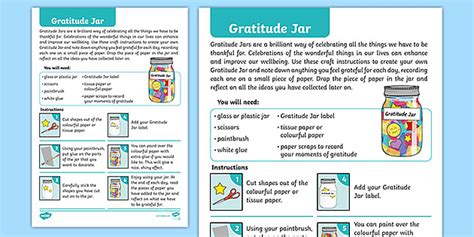 Gratitude Jar Activity | Wellbeing | Twinkl (teacher made)