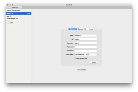 PostgreSQL Client 的图像结果