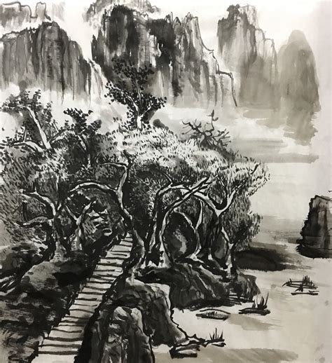 中国画 水墨画 山水画|纯艺术|绘画|书染小次郎 - 原创作品 - 站酷 (ZCOOL)