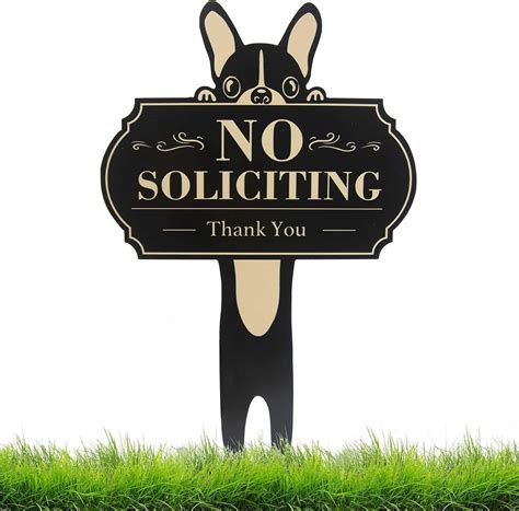 Buy No Soliciting Sign for House - Funny Metal No Soliciting Outdoor ...
