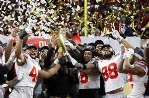 Ohio State defeats Notre Dame for college football national title - Los ...
