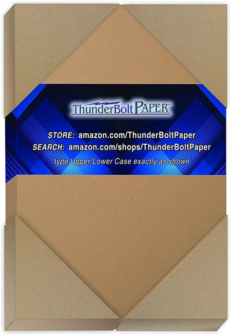 50 Brown Kraft Fiber 80# Cover Paper Sheets - 4 X 6 India | Ubuy
