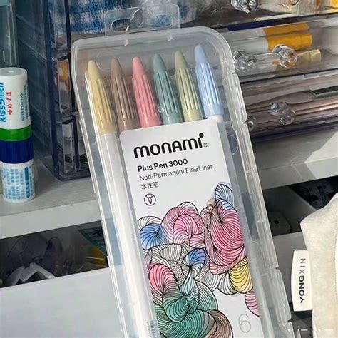 Korean Monami Fibre Pen 3000 Water-based Colored Pen For Line Drawing ...