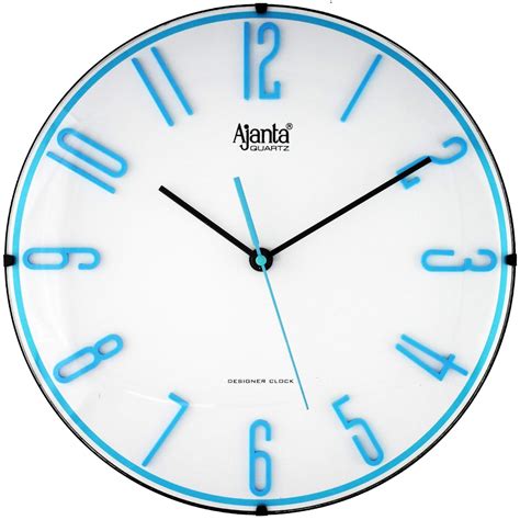Buy Ajanta Round Wall Clock for Home/Kitchen/Living Room/Office(Blue ...