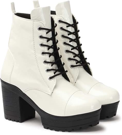Amazon.in: White - Women's Boots / Women's Shoes: Shoes & Handbags