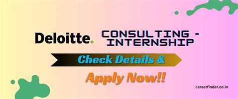 Deloitte Consulting Internship | Apply Now!! - Career Finder