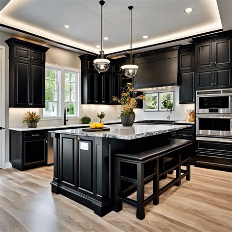 Black Kitchen Island