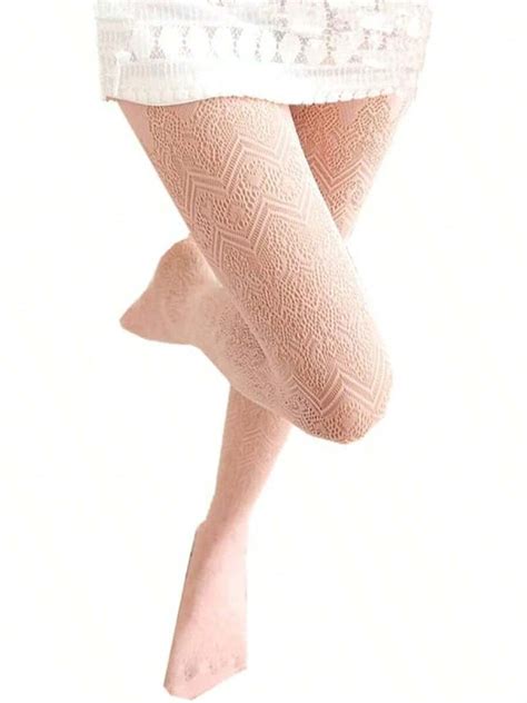 SurBepo Women Fishnet Hollow Out Knitted Patterned Thick Warm Stockings ...