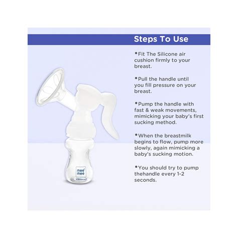 Mee Mee Advanced Manual Breast Pump with 180˚ Rotation Handle - (White ...