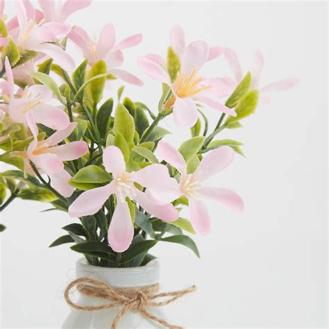 Buy Gloria Set of 3 Artificial Gardenia Flowers in Glass Pots from Home ...