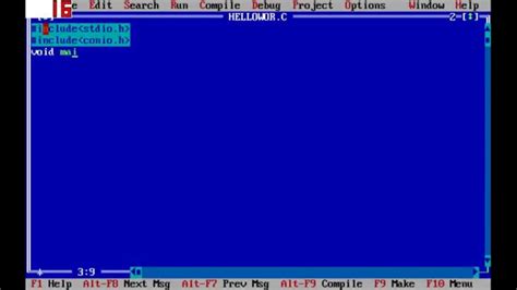 HelloWorld Program in Turbo C 的图像结果