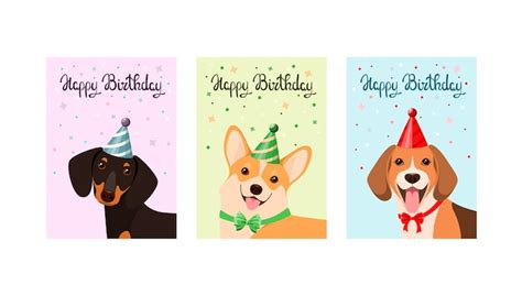 Dog birthday card Images - Free Download on Freepik