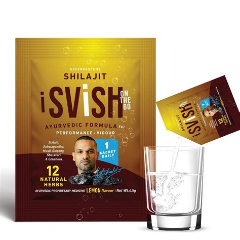 SVISH ON THE GO Himalayan Shilajit | Effervescent Powder | 4.5g (Pack ...
