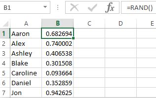Image result for Random Number Table Excel