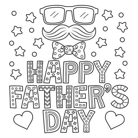 Feliz día del padre página para colorear para niños | Vector Premium