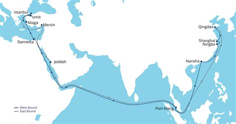 Southeast Asia India Gulf Shipping Route