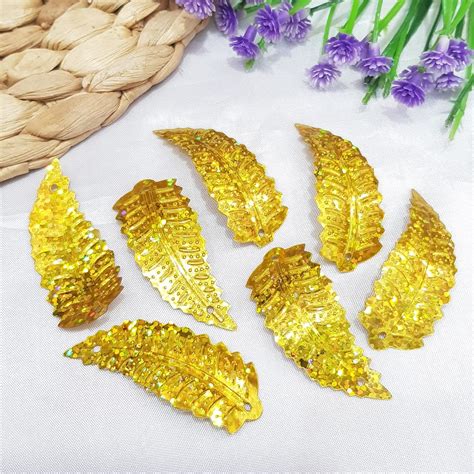 Gold And Silver Banana Leaf Sequin Beads 1 Pound 450 Grams | Shopee ...