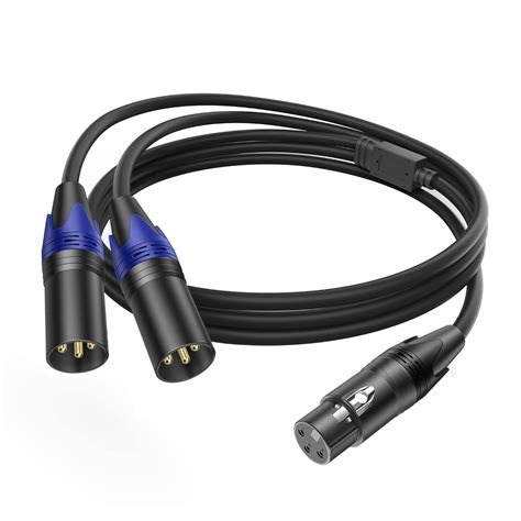 Amazon.com: LanSenSu XLR Splitter Cable, 1 XLR Female to 2 XLR Male Patch Y Cable Balanced ...