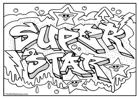 Graffiti Word Coloring Pages