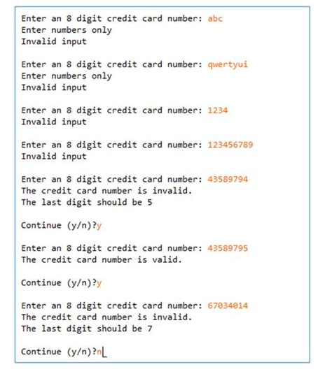 Credit Card Number Algorithm Check 的图像结果