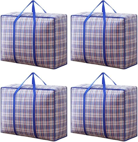 Amazon.com: 4Pcs 105L Heavy Duty Extra Large Storage Bags, Plastic ...