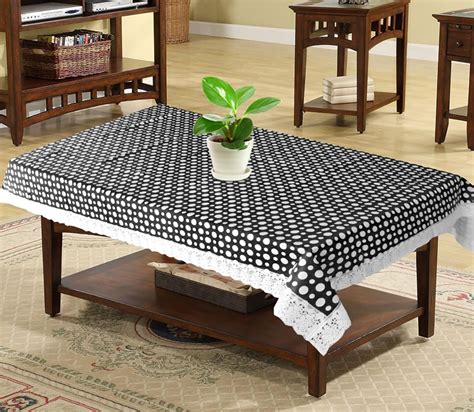 Kuber Industries Dot Design PVC 4 Seater Center Table Cover 40"x60" (B ...